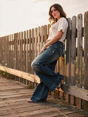 Cruel Girl Dakota Dark Stone Super Flare Cruel Girl Jeans 28/5R